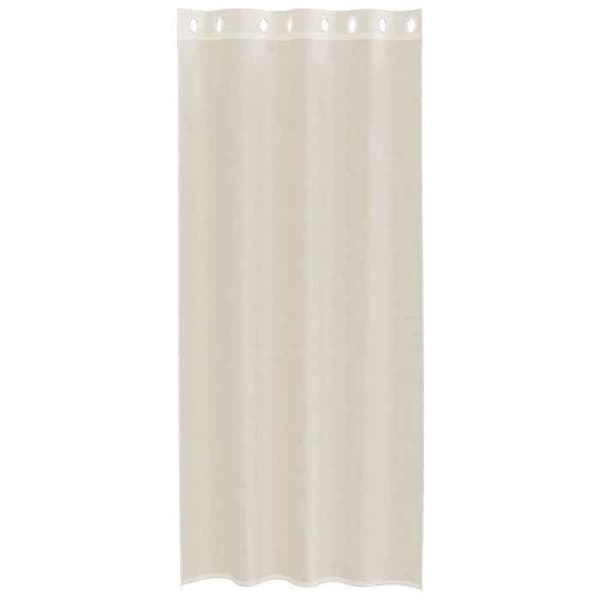 Verho - MAISON EXCLUSIVE - 140 x 245 cm (2 kpl) - Kermansävy - Polyesteri - Renkaat Grädde