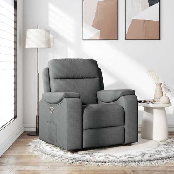 Recliner - EXKLUSIV HEM - Recliner - Mörkgrå tyg - Lutning 135° - Sidoficka Mörkgrå