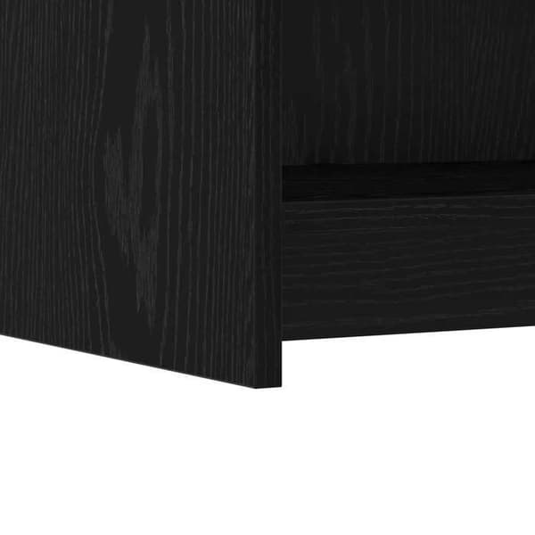 Buffet - EKSKLUSIVT HUS - 75x36x80 cm - Sort eg - Ingeniørtræ - Moderne svart ek