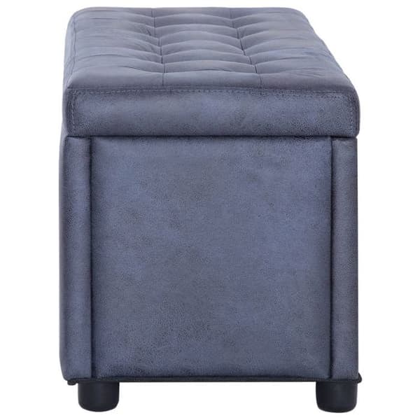 Maison Exclusive - Förvaringspuff 87,5 cm Grå Syntetmocka Grå