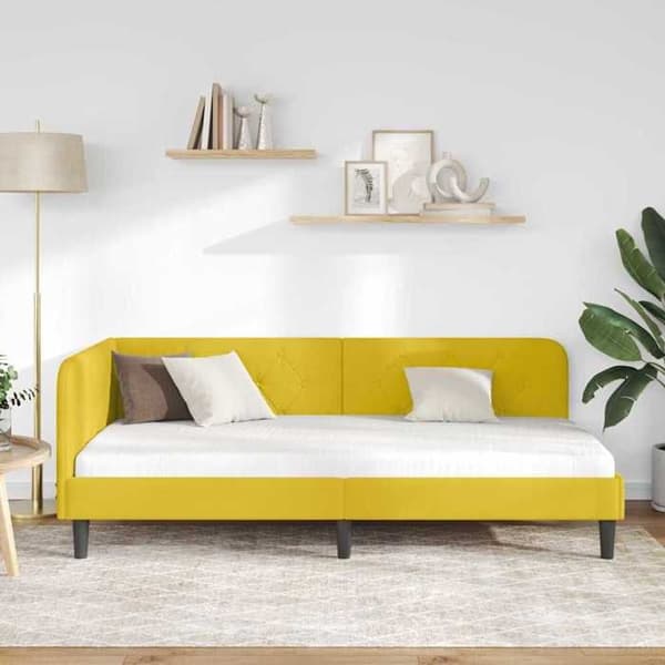 Maison Exclusive - Gul hörnsängram 90 x 200 cm Sammet