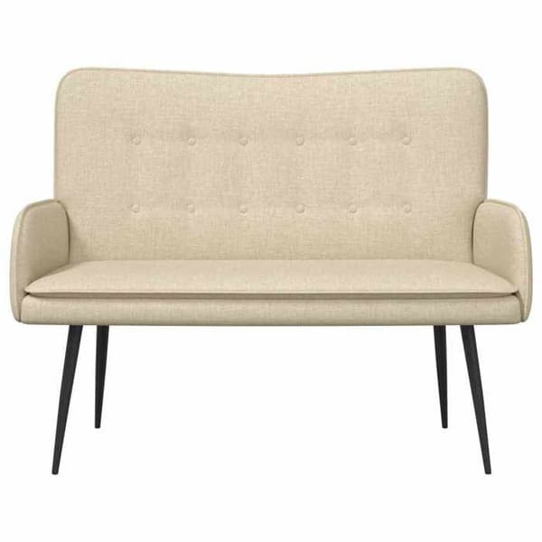 Maison Exclusive - Sofa 2 pladser Creme 115 x 61 x 87 cm Stof
