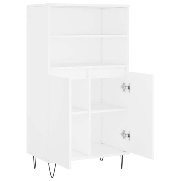 Maison Exclusive - Buffé hög Vit 60x36x110 cm Ingenjörsträ