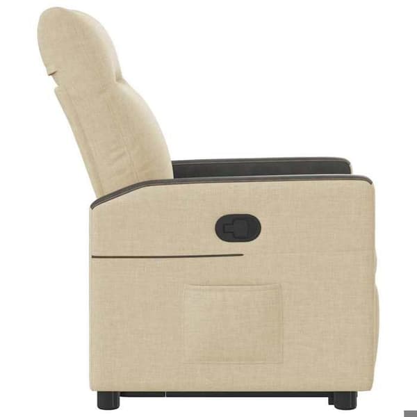 Maison Exclusive - Recliner Fåtölj Creme Tyg Grädde