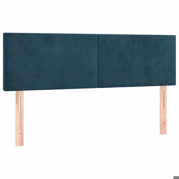Maison Exclusive - Tummansiniset päätylevyt 144 x 5 x 78/88 cm Sametti Mörkblå