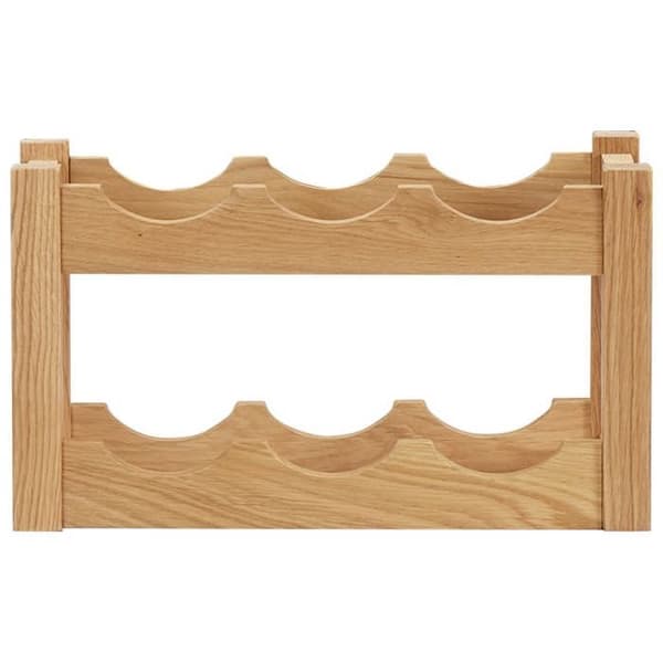 Maison Exclusive - Flaskställ 6 flaskor 37x21x21 cm Ekträ Naturlig ek