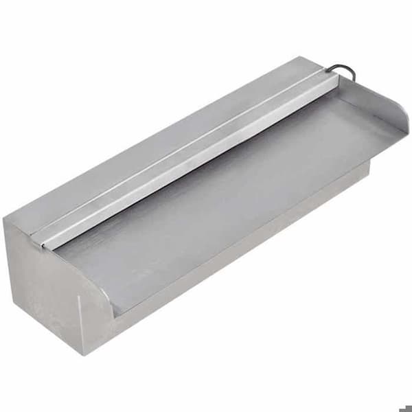 Maison Exclusive - Rektangulär poolfontän med LED Inox 30 cm