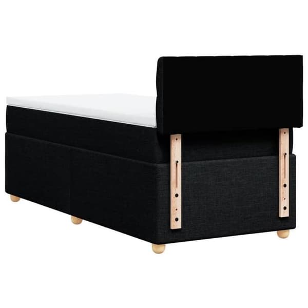 Maison Exclusive - Sengesofa med lamelbund og madras Sort 80x200 cm Stof
