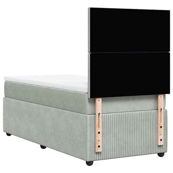 Maison Exclusive - Sängyn lamellipohja ja Harmaa 80x200 cm Sametti