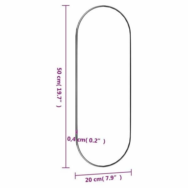Maison Exclusive - Väggspegel 20x50 cm Oval Glas