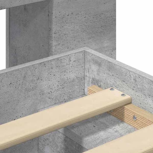 Maison Exclusive - Sängram med förvaring Grå betong 80 x 200 cm