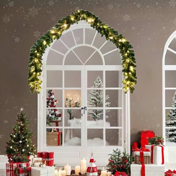 Maison Exclusive - Jouluköynnös LED-valoilla 20 m Vit varm