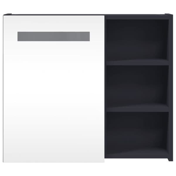 Maison Exclusive - Peilikaappi LED-valolla harmaa 60x13x52 cm