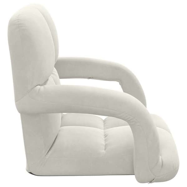 Maison Exclusive - Justerbar gulvstol Creme Velour
