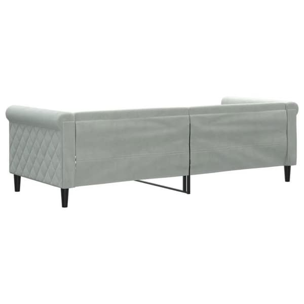 Maison Exclusive - Sängsoffa utan madrass ljusgrå 80x200 cm sammet Ljusgrått