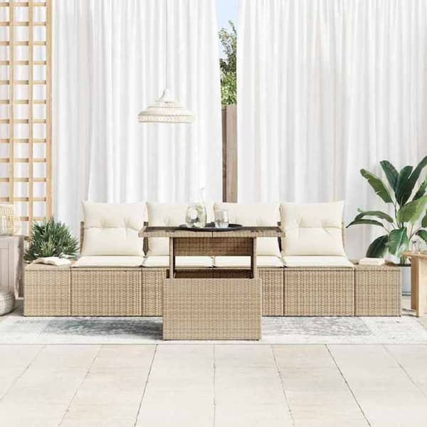 Maison Exclusive - 5-delt havemøbel sæt i beige og creme