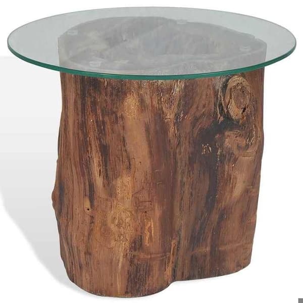 Maison Exclusive - Teak Glas Sofabord 50x40 cm