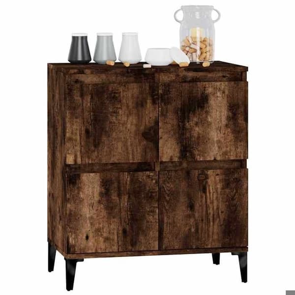 Maison Exclusive - Buffet Røget Eg 60x35x70 cm Ingeniørtræ