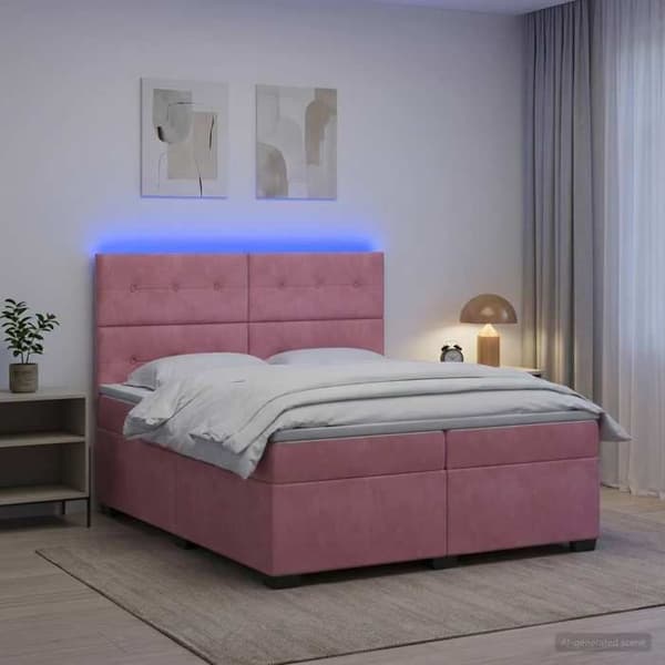 Maison Exclusive - Boxspring-sänky Rose-matolla 200 x 200 cm Sametti