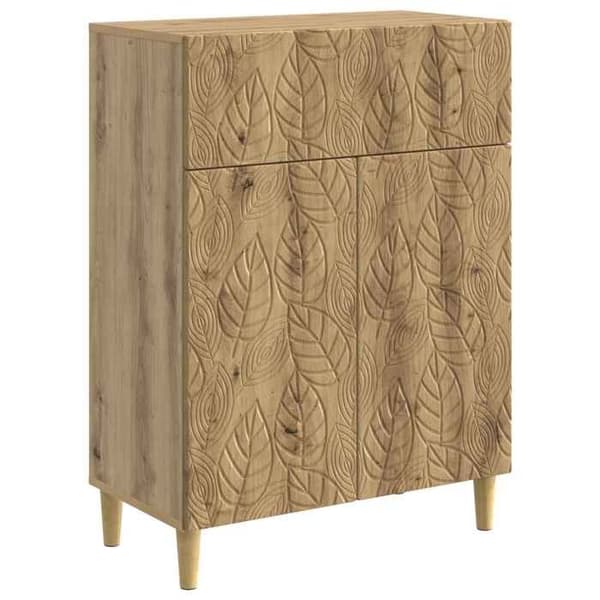 Maison Exclusive - Buffet i håndlavet egetræ 66 x 34,5 x 90 cm Ingeniørtræ