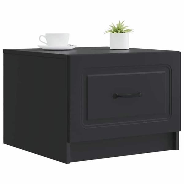 Maison Exclusive - Sort sofabord 49 x 50 x 37 cm Ingeniørtræ