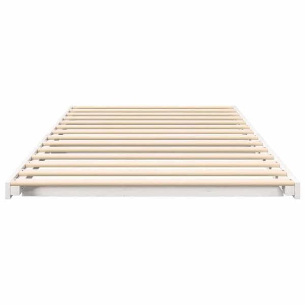 Maison Exclusive - Sängram Vit 100 x 200 cm Massivt trä
