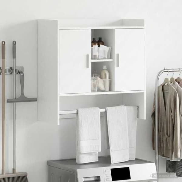Maison Exclusive - Væghylde Montering hvid 80 x 36 x 80 cm Vit