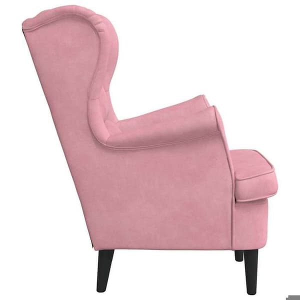 Maison Exclusive - Fåtölj i rosa sammet