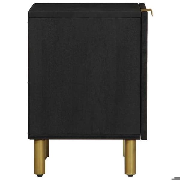 Maison Exclusive - Yöpöydät 2 kpl musta 40x33x46 cm mangopuusta