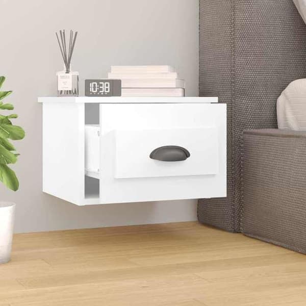 Väggmonterad sängbord - Exklusivt Hem - Vit - 1 låda - 41,5x36x28 cm Vit