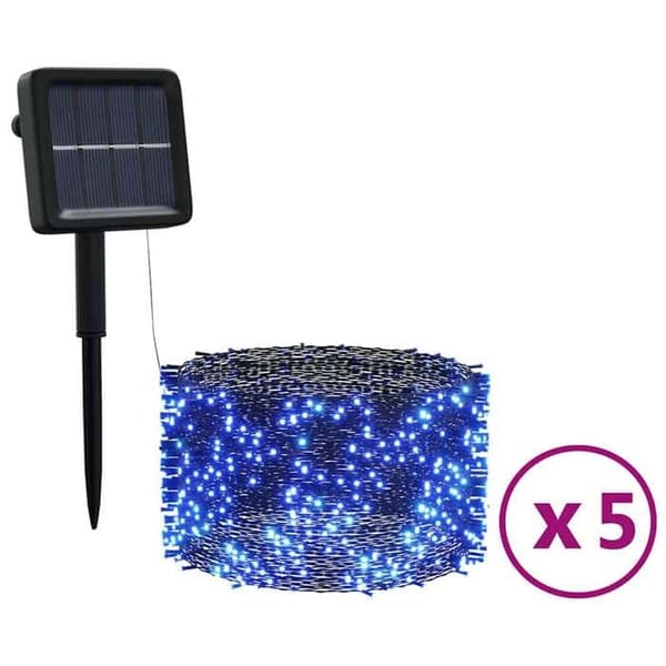 Maison Exclusive - Solarlampor 5 st 5x200 LED Blå Inomhus Utomhus Blå