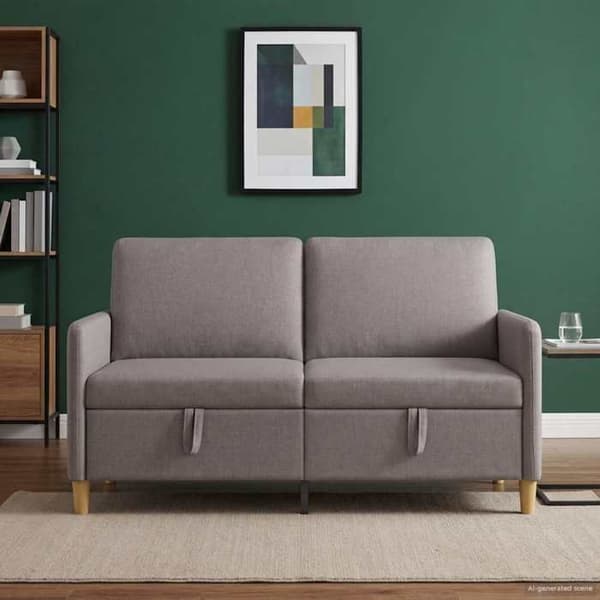 Maison Exclusive - Sofa med opbevaring Taupe 152 x 78 x 87 cm Polyester
