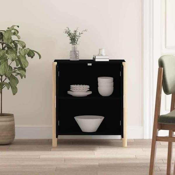 Maison Exclusive - Buffet Sort 62x38x70 cm Ingeniørtræ