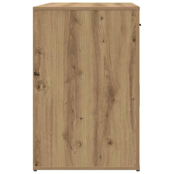 Maison Exclusive - Håndlavet egetræskontor 100x49x75 cm ingeniørtræ Ek