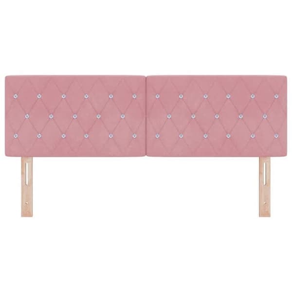 Maison Exclusive - Ruusupäällysteinen sänkytausta 160 cm Sametti Ros
