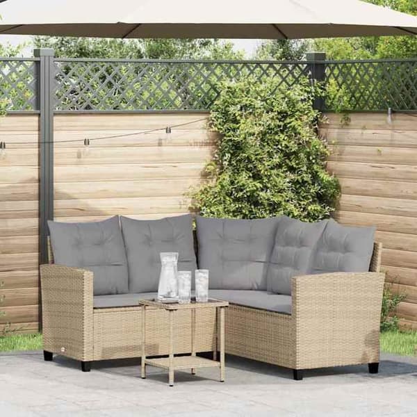 Maison Exclusive - Have sofa med bord og puder i L-form beige