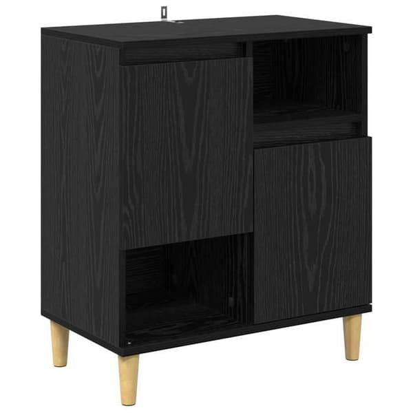 Maison Exclusive - Buffé Ek svart 35 x 60 x 70 cm Ingenjörsträ