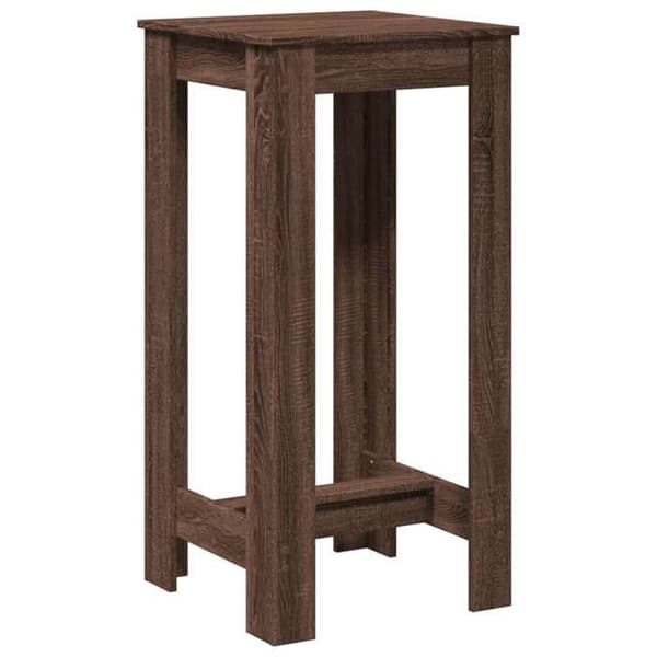 Maison Exclusive - Barbord i brunt egetræ 51x50x103,5 cm i ingeniørtræ