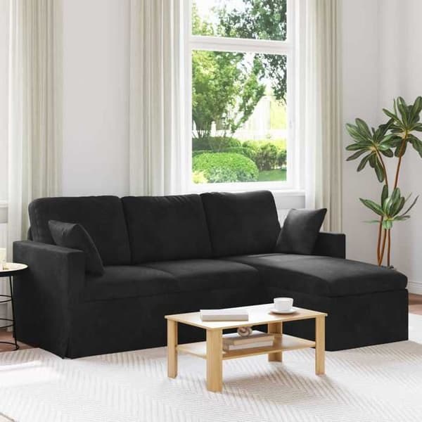 Maison Exclusive - Musta Sohva 198 x 134 x 80 cm Sametti