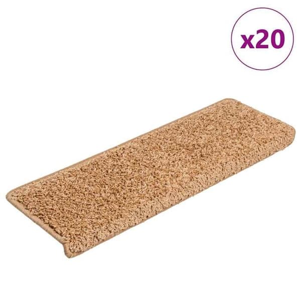 Maison Exclusive - Trappe tæppe 20 stykker 65 x 21 x 4 cm Beige Rektangulær kant