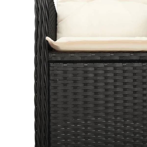 Ensemble bistro - MAISON EXCLUSIVE - 5 dele - Sort - Poly rattan - Justerbar ryg Svart