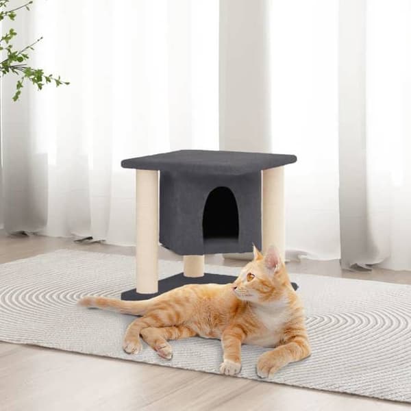 Maison Exclusive - Kattekradse med sisal i mørkegrå 37 cm Mörkgrå