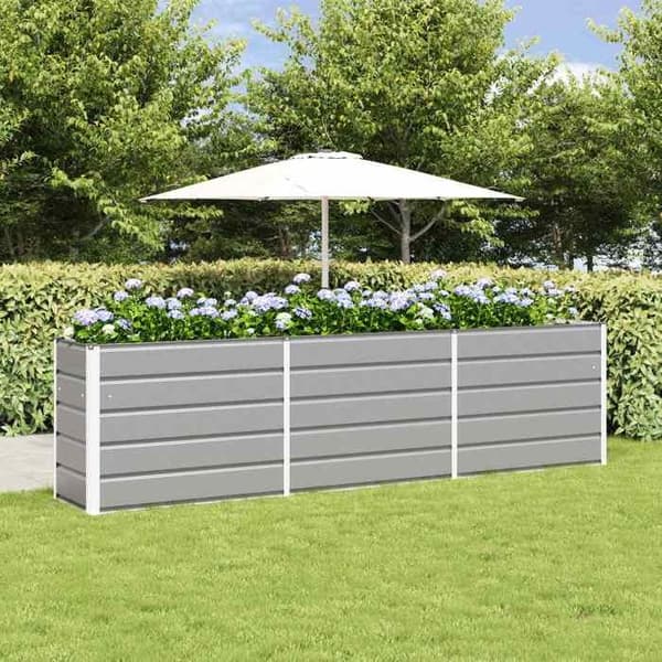 Maison Exclusive - Lys grå plantekasse 290 x 50 x 75 cm Galvaniseret stål