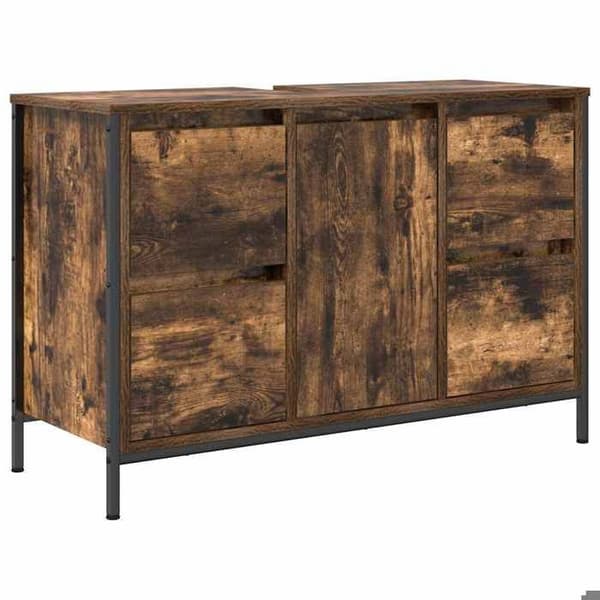 Maison Exclusive - Underskabs møbel med skuffer i røgfyldt eg 90x34,5x60 cm