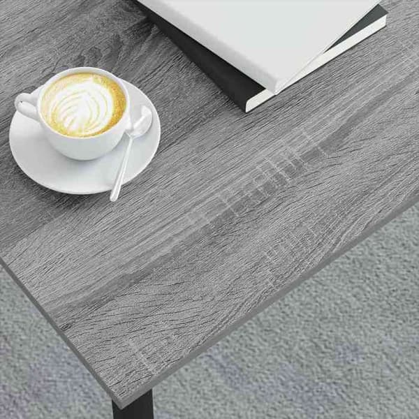 Bord - EKSKLUSIV HUS - Grå Sonoma - 80x80x45 cm - Ingeniørtræ & metal - Rektangulær Gris Sonoma