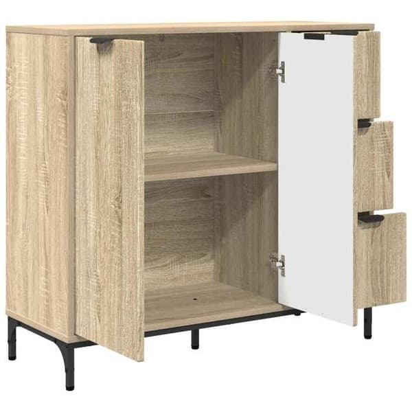Maison Exclusive - Buffé Ek Sonoma 89,5 x 33 x 82 cm Ingenjörsträ