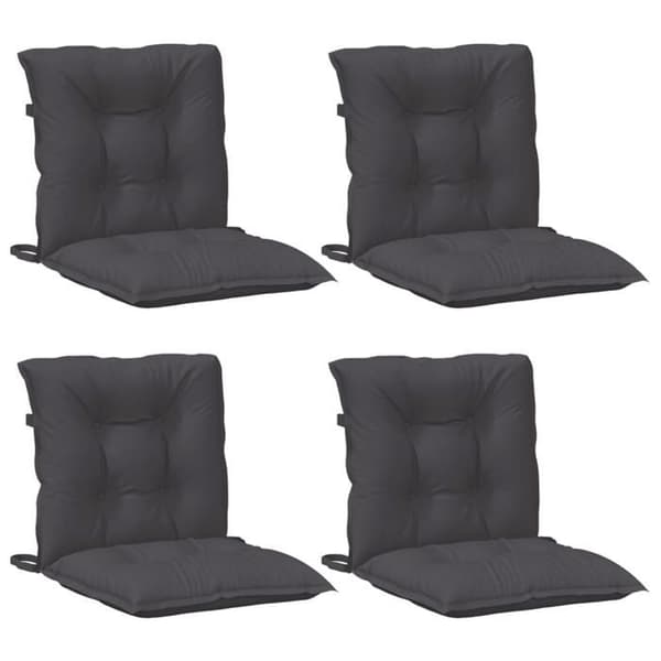 Maison Exclusive - Stolar med låg ryggstöd, 4-pack, antracitblandning