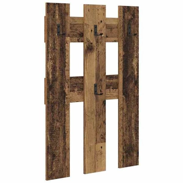 Maison Exclusive - Seinälle kiinnitettävä naulakko, vanha puu 65 x 3 x 100 cm