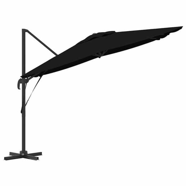 Maison Exclusive - Parasol Roma Sort 286 x 284 x 265 cm Aluminium og polyester