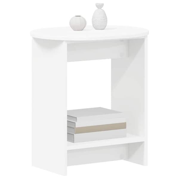Sidebord - MAISON EXCLUSIVE - 50 x 39,5 x 55 cm - Hvid - Ingeniørtræ - Rektangulær Vit